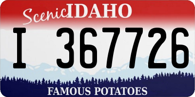 ID license plate I367726