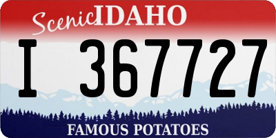 ID license plate I367727