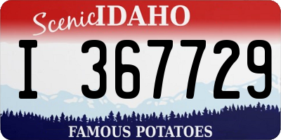 ID license plate I367729