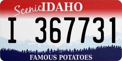 ID license plate I367731