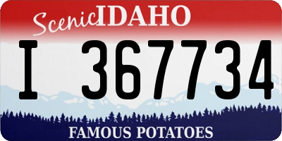 ID license plate I367734
