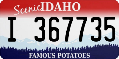 ID license plate I367735