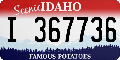 ID license plate I367736