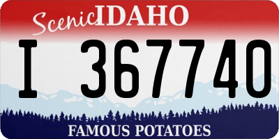 ID license plate I367740