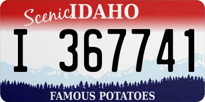 ID license plate I367741