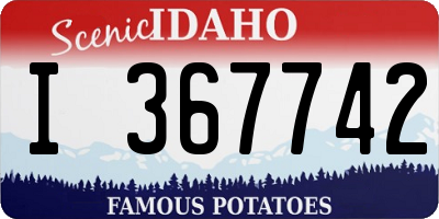 ID license plate I367742