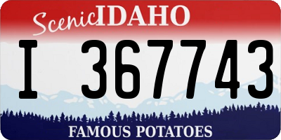 ID license plate I367743