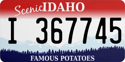 ID license plate I367745
