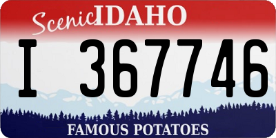 ID license plate I367746