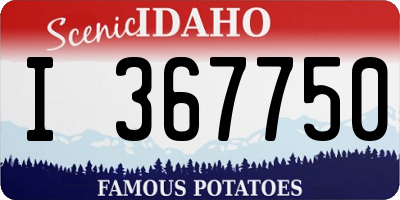 ID license plate I367750