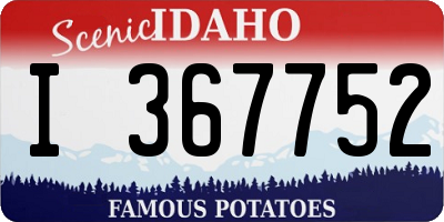 ID license plate I367752