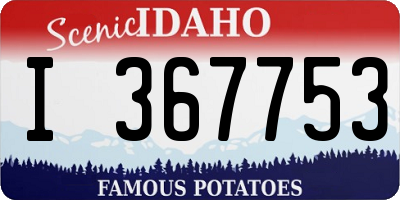 ID license plate I367753