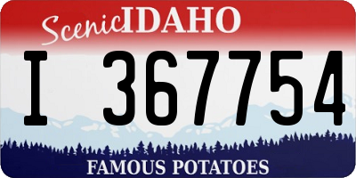 ID license plate I367754