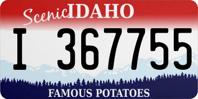 ID license plate I367755
