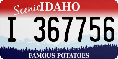 ID license plate I367756