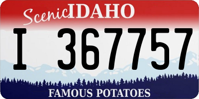 ID license plate I367757