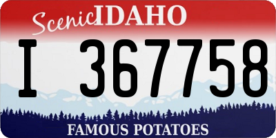 ID license plate I367758