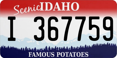 ID license plate I367759