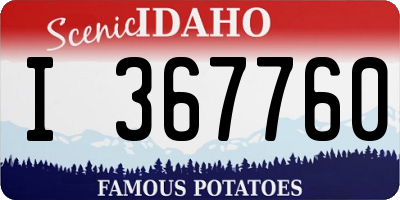 ID license plate I367760