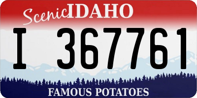 ID license plate I367761