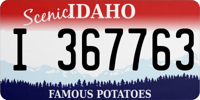 ID license plate I367763
