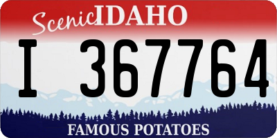 ID license plate I367764