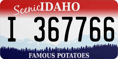 ID license plate I367766