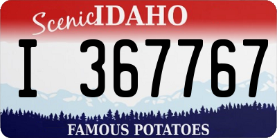 ID license plate I367767