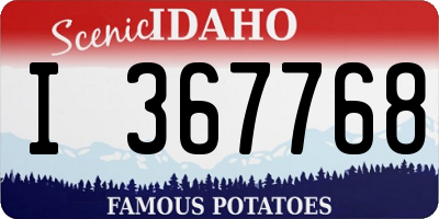 ID license plate I367768