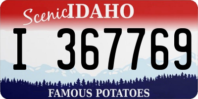 ID license plate I367769