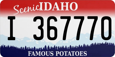 ID license plate I367770