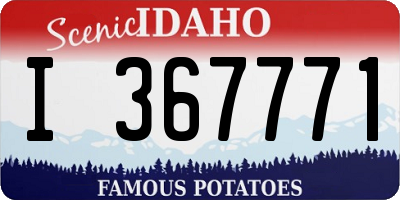 ID license plate I367771