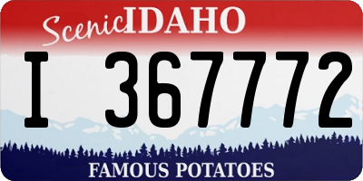 ID license plate I367772