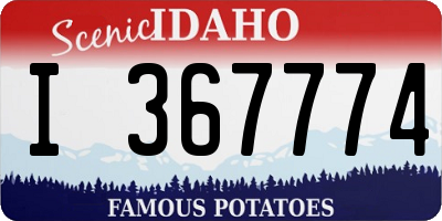 ID license plate I367774