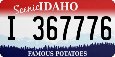 ID license plate I367776