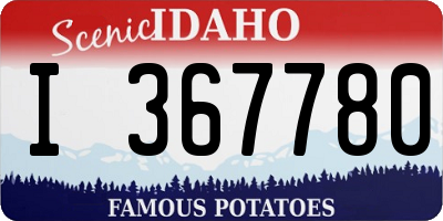 ID license plate I367780