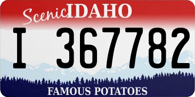 ID license plate I367782