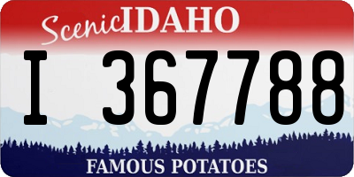 ID license plate I367788