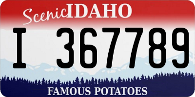 ID license plate I367789