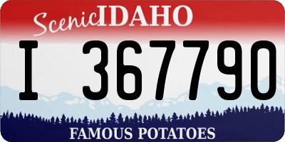 ID license plate I367790