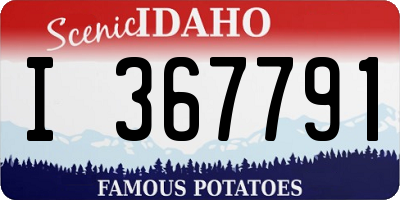 ID license plate I367791