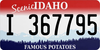 ID license plate I367795