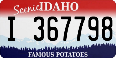 ID license plate I367798