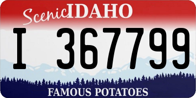 ID license plate I367799
