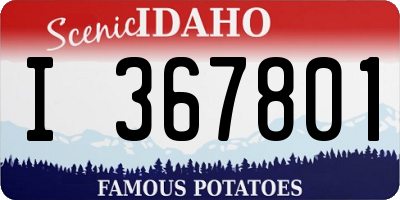 ID license plate I367801