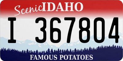 ID license plate I367804