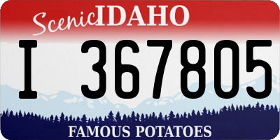ID license plate I367805
