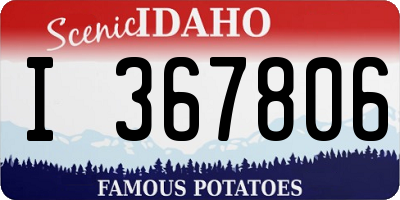 ID license plate I367806