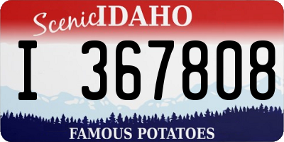 ID license plate I367808