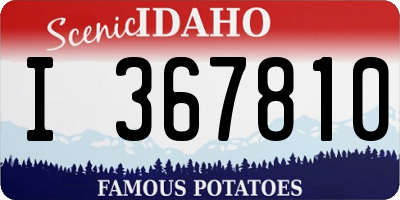 ID license plate I367810